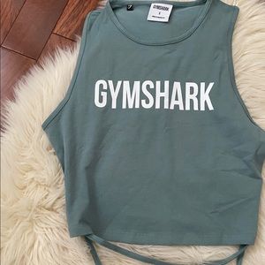 NWOT: ✨ Gymshark Teal Ribbon Tie Crop Top - Small